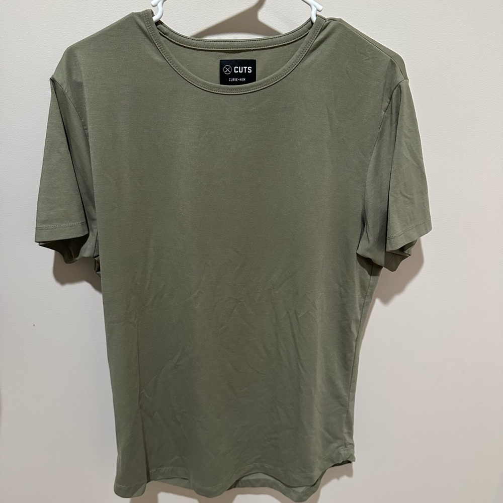 Cuts Olive Green T-Shirt